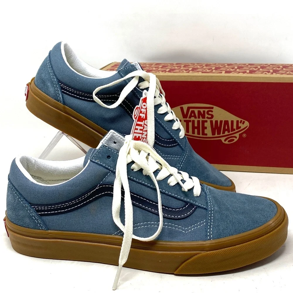 VANS Old Skool Vintage Gum Casual Shoes For Women Canvas Suede Blue VN0A5KRSRV2 - Picture 1 of 11